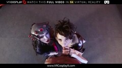 VRCosplayX Widowmaker and Tracer Sharing Dick Thumb