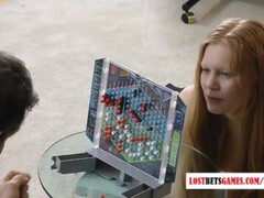 1 guy with 4 cute girls play a game of strip battleship Thumb