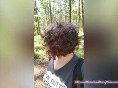 Hiking and fucking in the Forest. Heading to the car with Public Cum Walk! Thumb