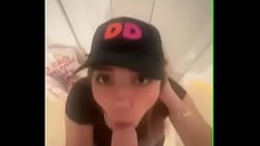 I make donkin'_ donus delivery girl suck my big white cock Thumb