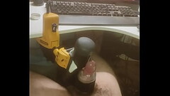 uncut cock cumming with the handy Thumb