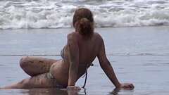 Vacation on the beach, stepson'_s cock stops while he records me Thumb