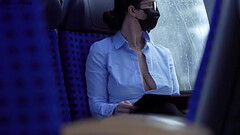 business - slave wife - braless and downblouse in public Thumb