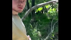 Horny white boy in woods Thumb