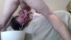 fag bitch gagging!! extreme throat fuck Thumb