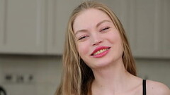 NEW Beauty Dina Joy and Her First Anal Thumb