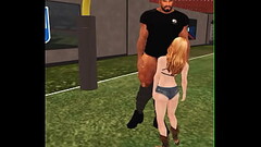 after practice, heyward gets stress relief from opposing team'_s cheerleader Thumb