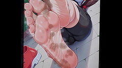 Tifa Lockhart'_s feet cum tribute Thumb