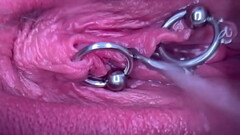 Extreme Close Up Pee and My Pierced Pussy and Clit Compilation 4 Videos Thumb