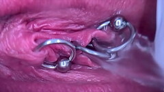 Extreme Close Up Pee and My Pierced Pussy and Clit Compilation 4 Videos Thumb