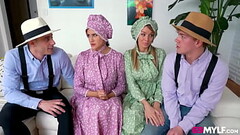 Amish Stepmoms Penny Barber and Pristine Edge Swapped Dicks Thumb
