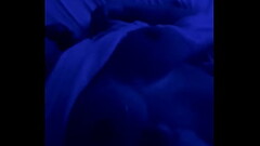 Blue light cum on wife&rsquo_s tits Thumb