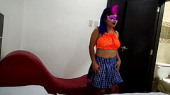 MADRASTRA CUMPLE MI FANTASIA!! LA ZORRA MADURA DE MI MADRASTRA REALIZA UN BAILE EROTICO EN MI DEPART Thumb