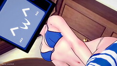 Tv Woman disfruta teniendo sexo llevando su bikini Thumb