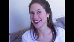 MAKENZIE WILSON Cute Petite Skinny Girl Huge Cock POV Blowjob and HUGE Messy Facial!! Thumb