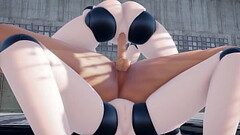 Siendo exprimido por criada robot Thumb