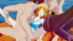 One Piece 3D | Sex Parody | Nami Gangbang Thumb