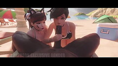 Tracer and d.va suck bbc Thumb