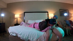 Sexy TS in Chastity Deepthroats Huge Cock Thumb