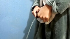 boy pissing in fleece pajamas Thumb
