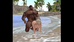 lucky beach bimbo gets worked out by big duane brown'_s bbc Thumb
