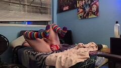 submissive poppy takes in a big Dolto bad dragon Thumb
