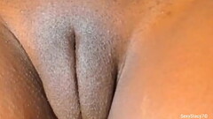 Sexystacy7 - huge cameltoe pussy being split with fingers solo Thumb