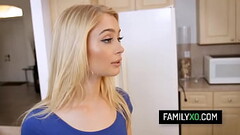 Perv stepbrother fucks his stepmom Kyle Mason and stepsister Anastasia Knight for a weird science ex Thumb