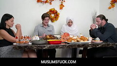MuslimsFuck  -  Thanksgivings Dinner With Girlfriend In Hijab- Nadia White Thumb