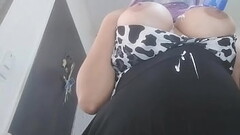 Real Hot Arab In Niqab Islam Wife Showing Ass Against Religion And Squirts On Webcam For Cash Thumb