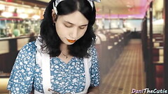 Fucking the pretty waitress DaniTheCutie in the weird Asian Diner feels nice Thumb