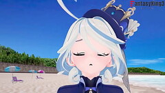 Furina fucking in the beach | Genshin impact | Full on RED Thumb