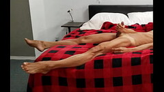 Jerking off and cum in bed Thumb