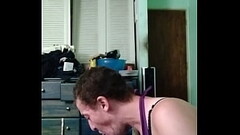 Sissy sucking on dildos Thumb