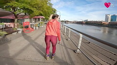 Gringa walk through Puerto Madero Buenos Aires, ends in a facial with semen! Thumb
