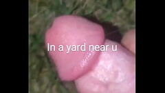 Cumming in neighborhood yard Thumb
