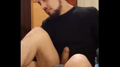 Black latino solo jerking Thumb