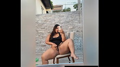 Gracibon1 films herself in the yard Thumb