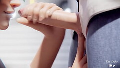 kiriko suck and fuck with creampie Thumb