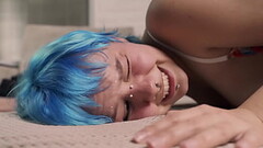 Alternative couple having real sex with kissing Thumb