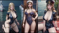 【AI Painting】巨乳性感女海军 Thumb
