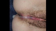 Step-Daughters Hairy Cunt Flows with Creampie Thumb