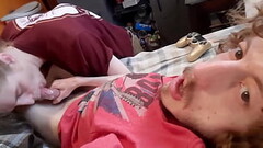 Handsome twink giving me his best sucking Thumb