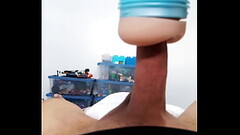 Fleshlight session, cumming. August 20, 2023. Thumb