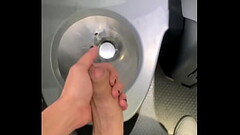 naughty straight man cumming in the bus toilet Thumb