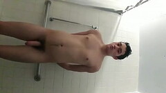 Hung twink boy showers and plays with himself Thumb