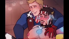 Iron man x Captain america - steve x tony gay milking masturbation cow yaoi hentai Thumb