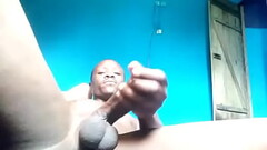 Holdings my Anaconda Black Long Dick Thumb