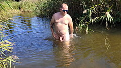 Caught me masturbate in river. Risky outdoor village adventures with pretty stepsister Thumb