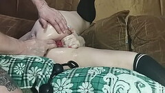 prolapse of my wife'_s ass after fisting and a big toy Thumb